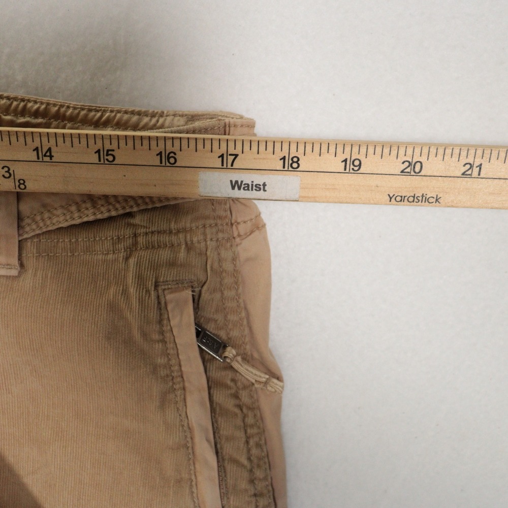 Abercrombie & Fitch Cargo Pant Y2K 2000's Utility Corduroy Tan Roll-up 33/16S - Picture 11 of 11